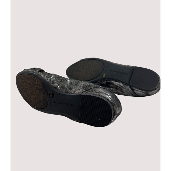 BCBG Textured Ballet Flats With Studded Bow Accent Size 6.5 - Picture 6 of 8